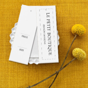 Cartes De Visite Étiquette de prix de l'habit blanc simple