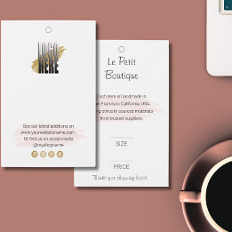 Cartes De Visite Étiquette de prix de logo de boutique professionne