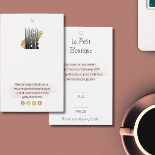 Cartes De Visite Étiquette de prix de logo de boutique professionne