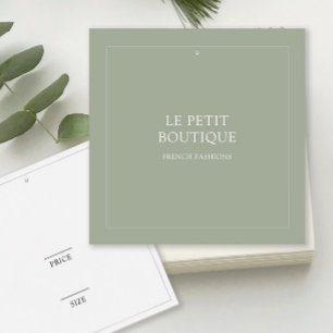 Cartes De Visite Étiquette de prix de magasin de vêtements Simple S