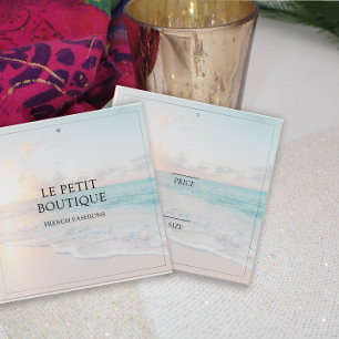Cartes De Visite Étiquette de prix de présentation de vêtements de