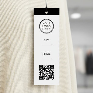 Cartes De Visite Étiquette de prix de produit moderne avec code QR