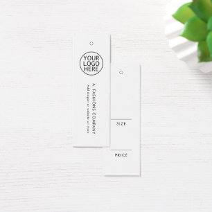 Cartes De Visite Étiquette de prix de vêtements minimaliste pour le