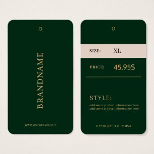 Cartes De Visite Étiquette de prix de vêtements moderne minimaliste