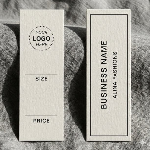 Cartes De Visite Étiquette de prix du logo de l'entreprise de vêtem