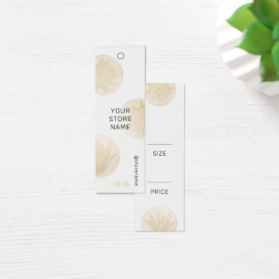 Cartes De Visite Étiquette de prix florale or élégante