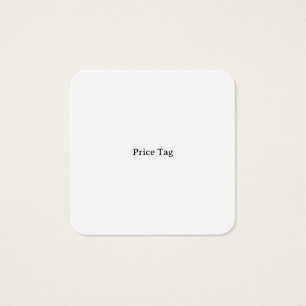 Cartes De Visite Étiquette de prix personnalisée 6,35 cm x 6,35 cm
