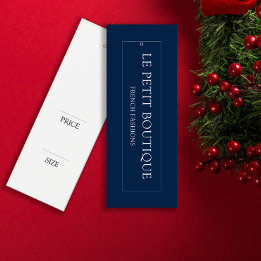 Cartes De Visite Étiquette de prix suspendue Simple Clothing bleu m