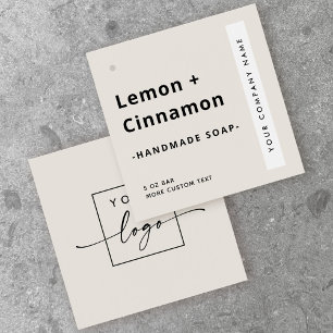 Cartes De Visite Étiquette de produit minimaliste moderne pour carr