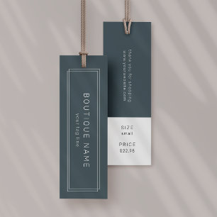 Cartes De Visite Étiquette de vêtements Avery bleu marine Étiquette