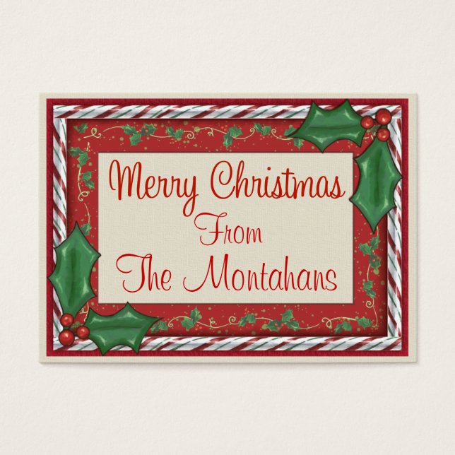 Cartes De Visite Étiquette du boîtier de Noël - SRF (Devant)