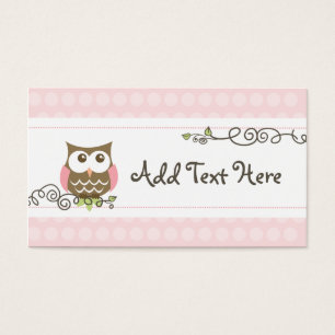 Cartes De Visite Étiquette faite sur commande de hibou de baby