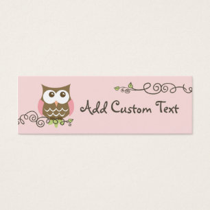 Cartes De Visite Étiquette faite sur commande de hibou de baby