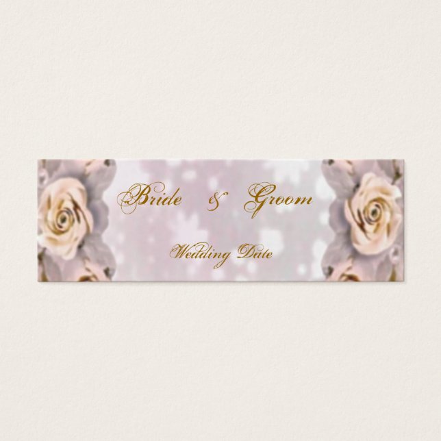 Cartes De Visite Étiquette Favour Mariage rose (Devant)