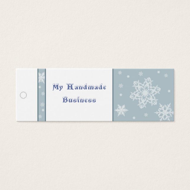 Cartes De Visite Étiquette Flocon de neige (Devant)