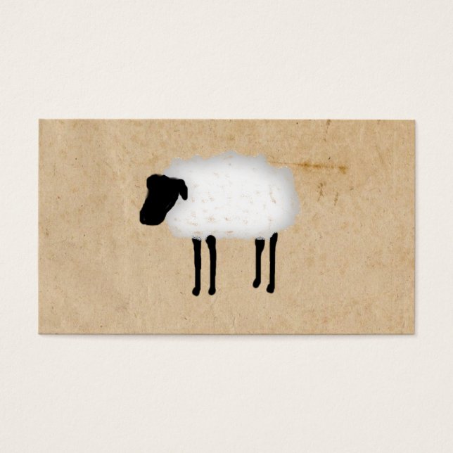 Cartes De Visite Étiquette produit mouton (Devant)