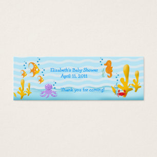 Cartes De Visite Étiquette SEA CRITTERS Douche / Anniversaire Favor