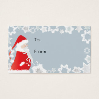 Cartes De Visite Étiquettes cadeaux de Santa Clause