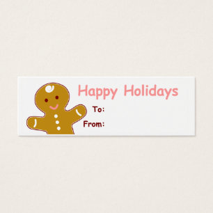 Cartes De Visite Étiquettes cadeaux Homme Gingerbread