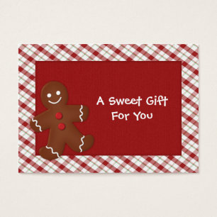 Cartes De Visite Étiquettes cadeaux Homme Gingerbread