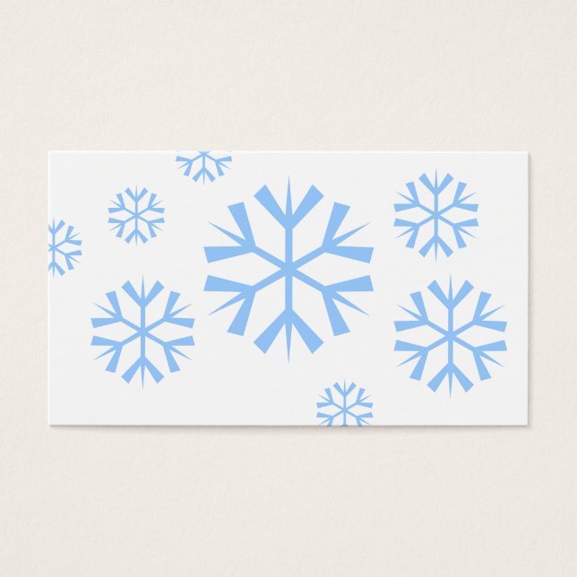Cartes De Visite Étiquettes cadeaux Snowflakes (Devant)