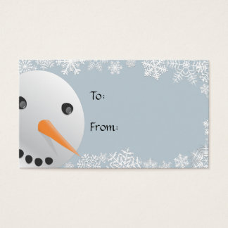 Cartes De Visite Étiquettes cadeaux Snowman