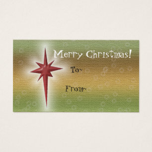 Cartes De Visite Étiquettes cadeaux Star Holiday