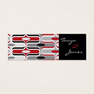 Cartes De Visite Étiquettes de Faveur de Mariage à Motif Rouge et N