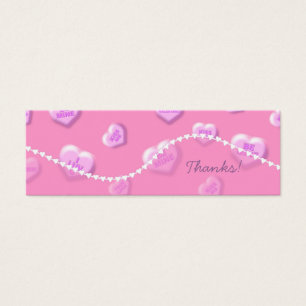 Cartes De Visite Étiquettes de Merci de Valentine