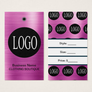 Cartes De Visite Étiquettes de prix avec code-barres et logo violet