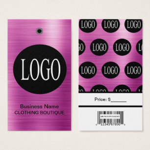 Cartes De Visite Étiquettes de prix avec code-barres et logo violet