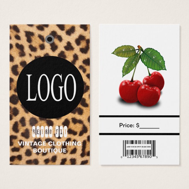 Cartes De Visite Étiquettes de prix de bijoux avec code-barres et l (Devant & derrière)