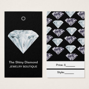 Cartes De Visite Étiquettes de prix de bijoux diamant personnalisé
