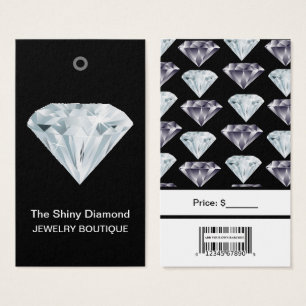 Cartes De Visite Étiquettes de prix de bijoux diamant personnalisée
