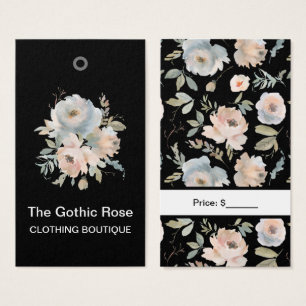 Cartes De Visite Étiquettes de prix de fleurs de roses aquarelles p