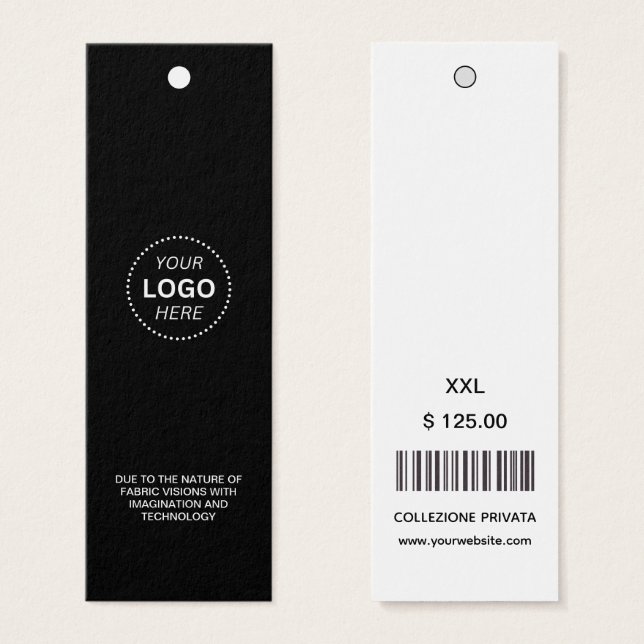 Cartes De Visite Étiquettes de prix de magasin de code-barres de lo (Devant & derrière)