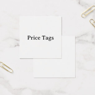 Cartes De Visite Étiquettes de prix Simple Professional 2,5" x 2,5"