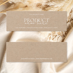 Cartes De Visite Étiquettes de suspension de produit Kraft personna
