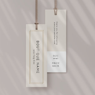 Cartes De Visite Étiquettes de vêtements en or Avery Chic Étiquette