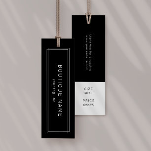 Cartes De Visite Étiquettes suspendues noires AVERY Étiquette de vê