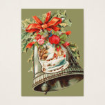 Cartes De Visite Étiquettes vintages de cadeau de Bell de Noël<br><div class="desc">Étiquettes vintages de cadeau de Bell de Noël. Belles étiquettes vintages de cadeau sur de carte. Doubles comme mini carte de voeux à donner aux amis ou à n'importe qui ! Abondance de pièce d'écrire sur le dos ! Ajoutez juste le ruban !</div>