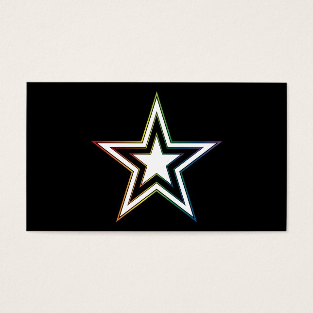 Cartes De Visite étoile arc en ciel (Devant)