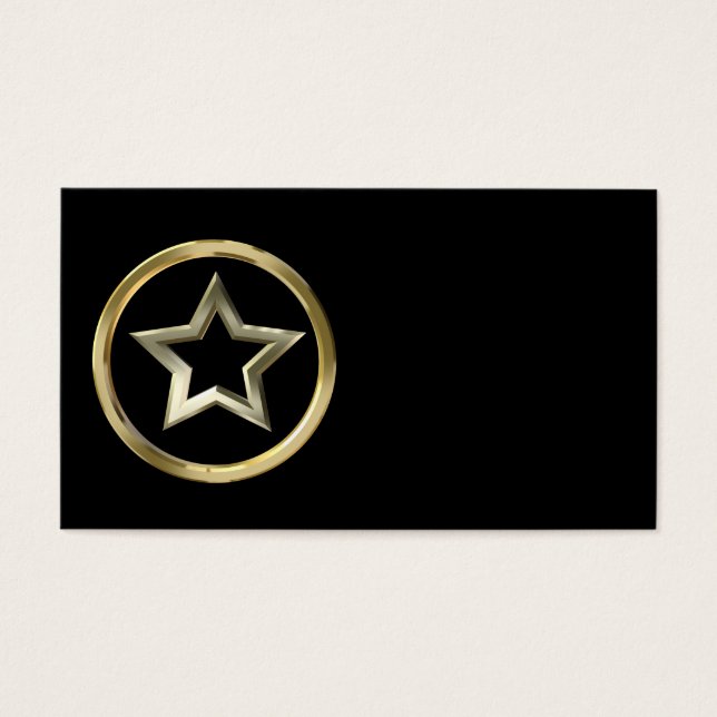 Cartes De Visite étoile d'or (Devant)