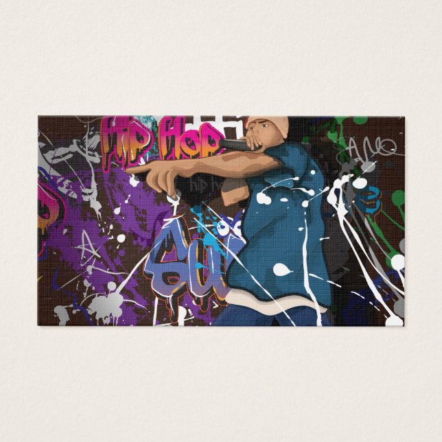 Cartes De Visite Étoile Hip hop (Devant)