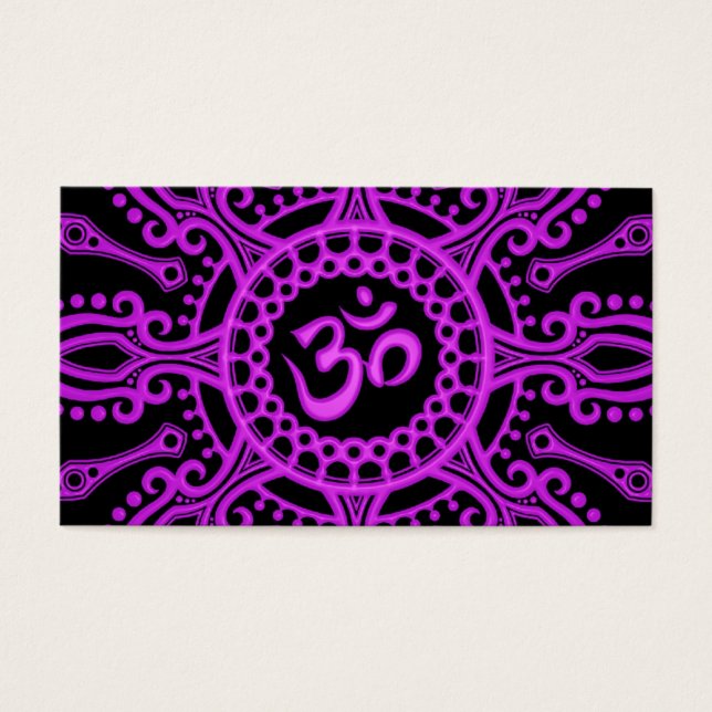 Cartes De Visite Étoile violet et noire (Devant)