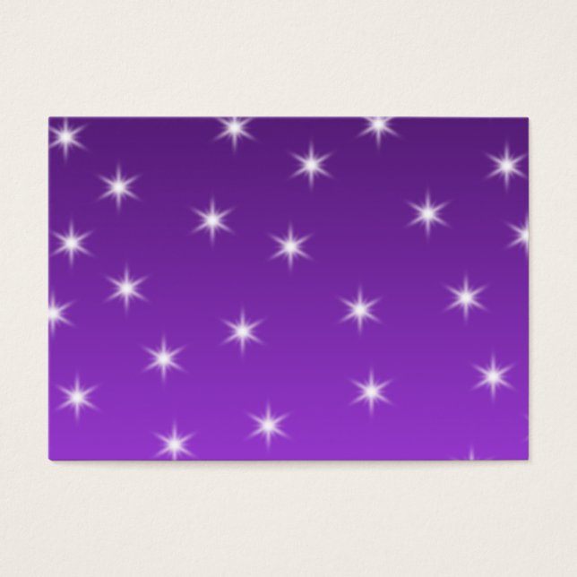 Cartes De Visite Etoiles violettes et blanches, Motif. (Devant)
