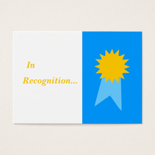 Cartes De Visite Étudiant de tous les jours peu cher Bleu Ruban Or  (Devant)