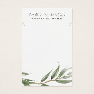 Cartes De Visite Eucalyptus Collier de feuillage Joaillerie