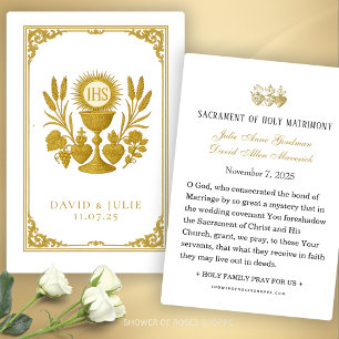 Cartes De Visite Eucharistie & Trois Cœurs Cadeau de mariage cathol