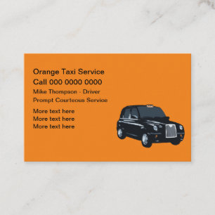 Cartes de visite européens du service de taxi